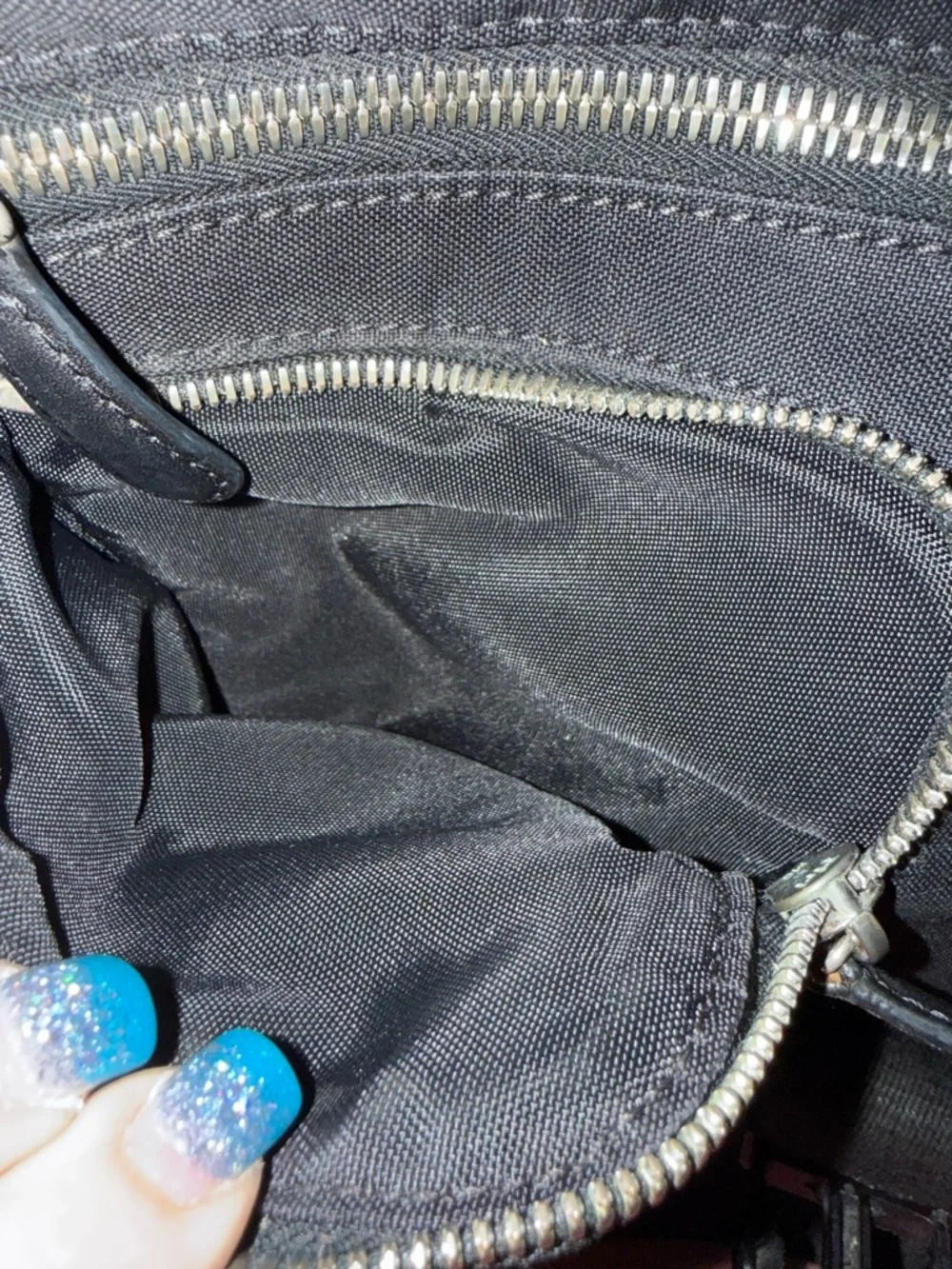 Coach Vintage Black Canvas and Nylon Leather Trim Messenger Bag